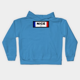 Nice City in French Flag Kids Hoodie